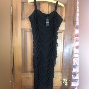 Torrid Chic Black Ruched Dress